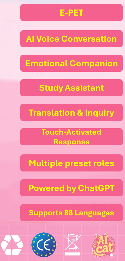 Lumi Curious Cat – AI Talking Plush Toy